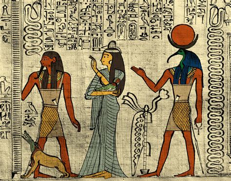Papyrus Painting Thebes Ancient Egypt Painting By George