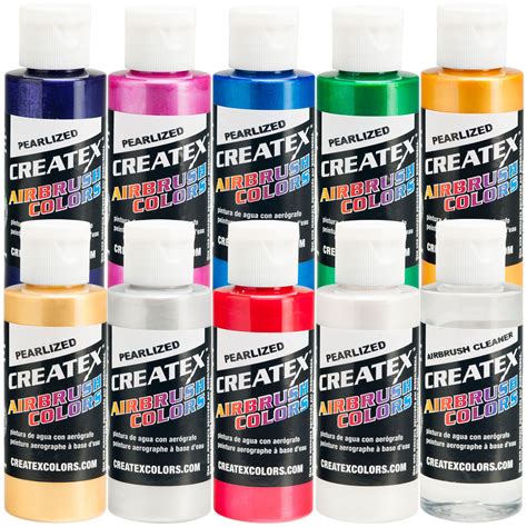 createx  color pearlized set airbrush paint colors  ebay