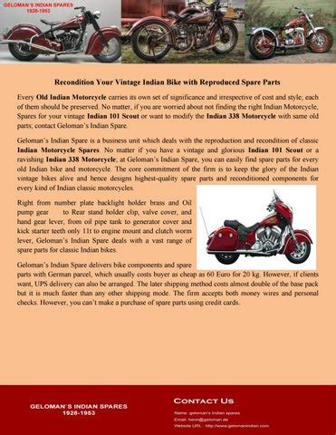 indian motorcycle spares parts  gelomanindian issuu