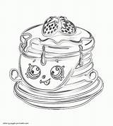 Shopkins Coloring Pages Pancakes Berry Sweet Print Printable Look Other sketch template