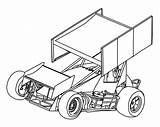 Sprint Car Cars Coloring Pages Dirt Vector Racing Drawing Tattoo Template Race Step Draw Drawings Tattoos Sprintcars Printable Templates Nascar sketch template