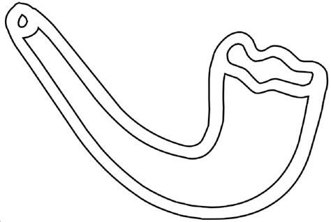 shofar outline clip art  clkercom vector clip art  royalty