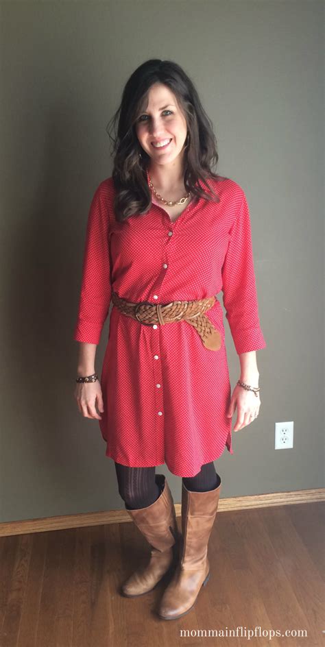 what i wore red polka dot dress realmomstyle momma in flip flops