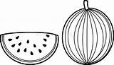 Watermelon sketch template