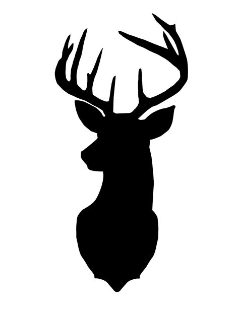 images  deer head silhouette  getdrawings