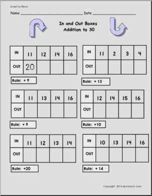 addition      boxes abcteach