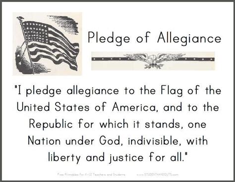 pledge  allegiance  kids printable  stars learning flag