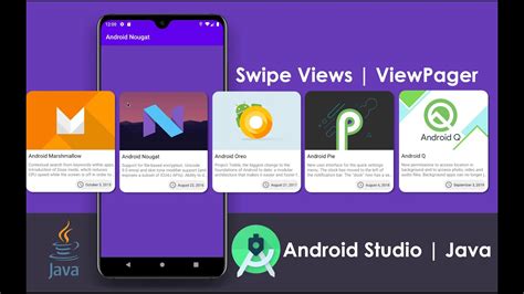 swipe view  viewpager android studio java youtube