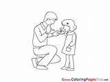 Daughter Coloring Pages Father Sheet Title sketch template