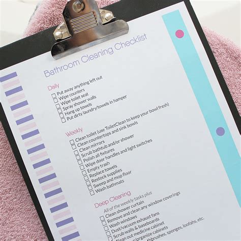 ultimate bathroom cleaning checklist  printable sunny day