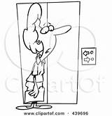 Elevator Businesswoman Waiting Toonaday Royalty Cartoon Illustration Confused Outline Rf Clip Drawing Getdrawings 2021 sketch template