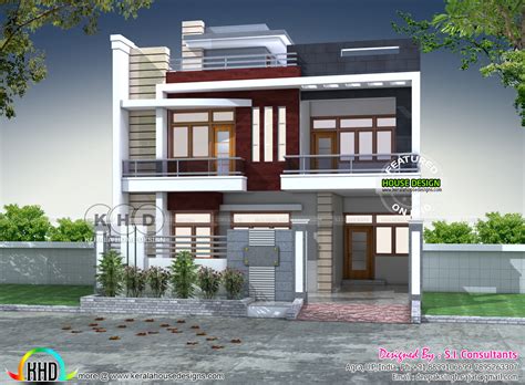 north indian contemporary home plan kerala home design  floor plans  dream houses