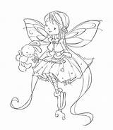 Coloring Pages Stamps Fairy Digital Digi Book Embroidery Whimsy Fairies Illustration Marina Adult Kids Fedotova Ak0 Cache Patterns Drawings Color sketch template