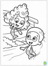 Coloring Dinokids Guppies Bubble Pages Close sketch template