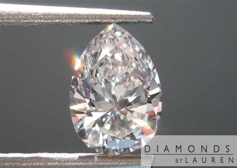 colorless diamond pear shape diamond loose diamond