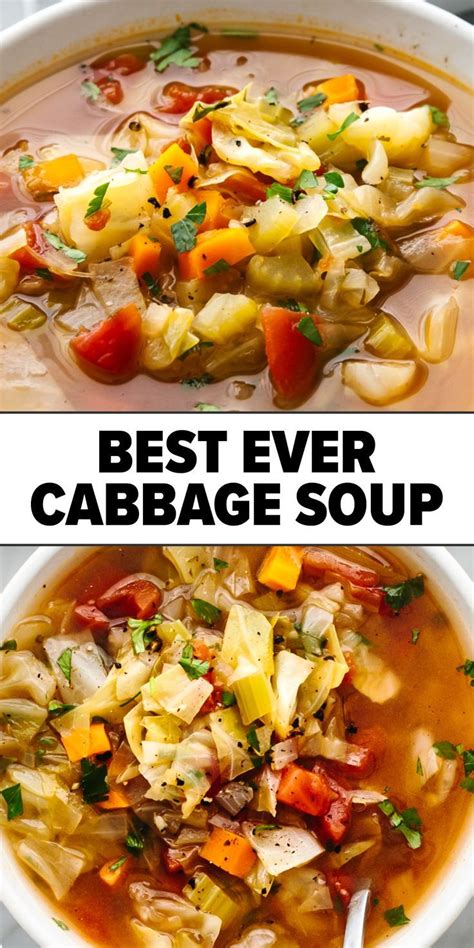 best cabbage soup easy and healthy in 2021 cabbage recipes healthy