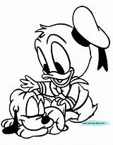 Baby Coloring Pages Disney Pluto Babies Goofy Mickey Mouse Disneyclips Characters Donald Print Colouring Cartoon Sheets Gif Book Kids Visit sketch template