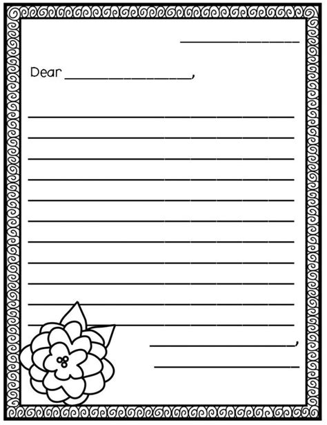 blank letter writing template  kids sample design templates