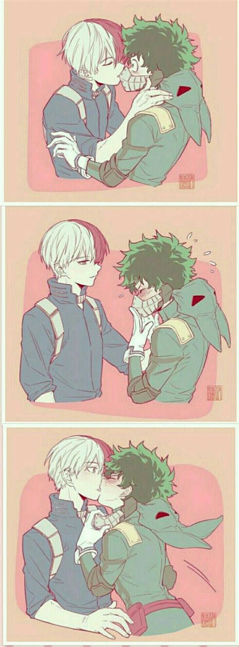 Midoriya X Todoroki Anime Novios Heroe Dibujos