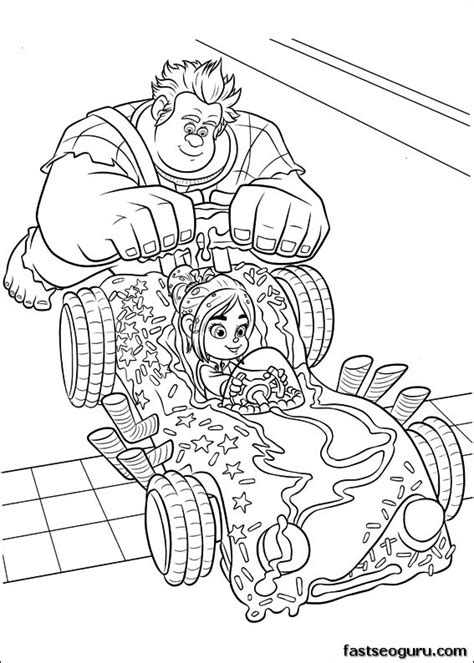 wreck  ralph  animation movies  printable coloring pages