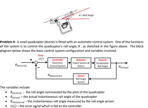 solved  roll angle problem   small quadcopter drone cheggcom