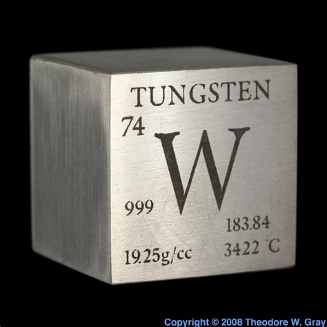 beautiful tungsten cube  sample   element tungsten