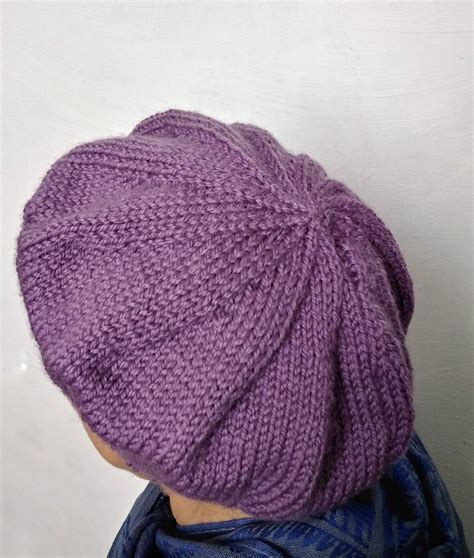 pattern beret knitting pattern chunky slouchy hat knit hat beret