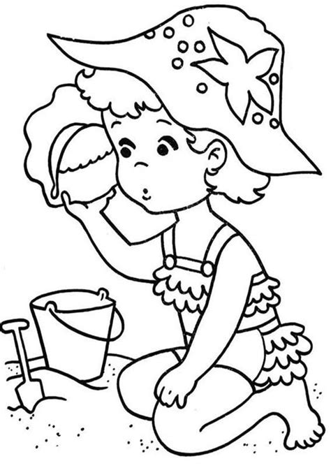 fun summer coloring pages         easy