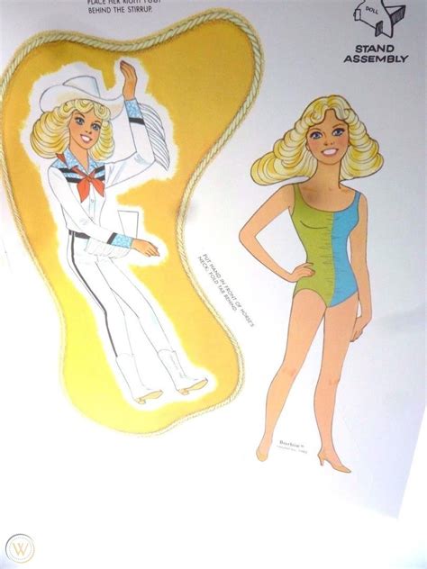 Vintage 1982 Western Barbie Paper Doll Book By Whitman