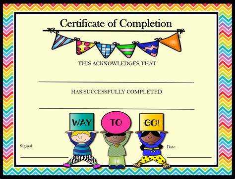 kindergarten completion certificate templates oahubeachweddings