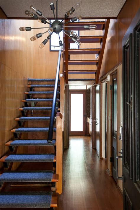 outstanding mid century modern staircase designs  bring    time