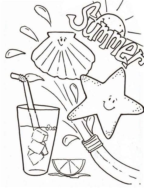 summertime summertime fresh drink coloring page summer coloring