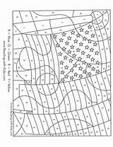 Color Number Coloring Pages Flag Letter Kids Reading July Sheets Fourth Rebel Numbers American Printable Flags Fun Math Crafts Sheet sketch template