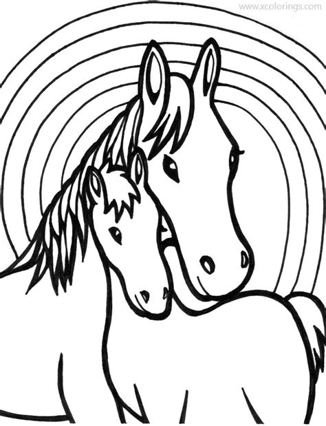realistic horse coloring pages rainbow coloring riset