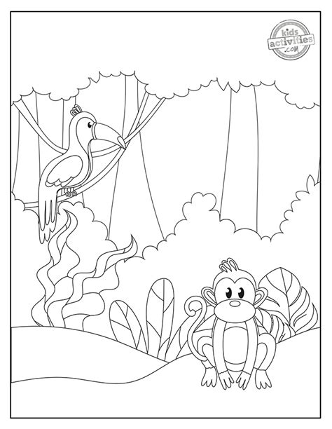 exotic fun jungle animals coloring pages kids activities blog