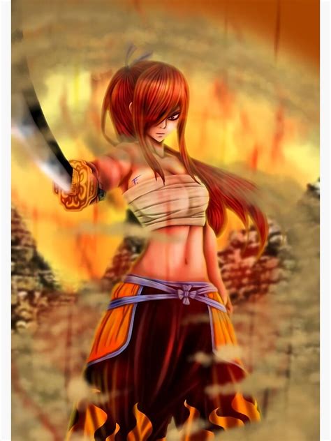 aesthetic erza scarlet poster  thorosary redbubble