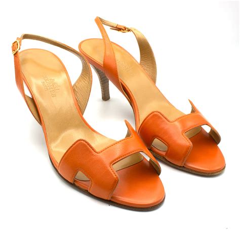 hermes sandals orange shoes luxe em