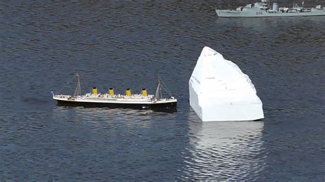 titanic hitting  iceberg video