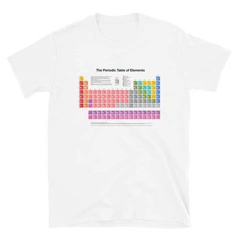 Periodic Table Of Elements T Shirt Unisex Molecule Store