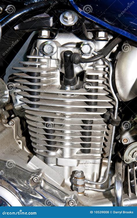 chrome engine stock photo image  twin wire motorcycle