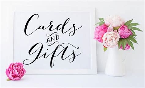printable cards  gifts sign cards  gifts sign wedding cards