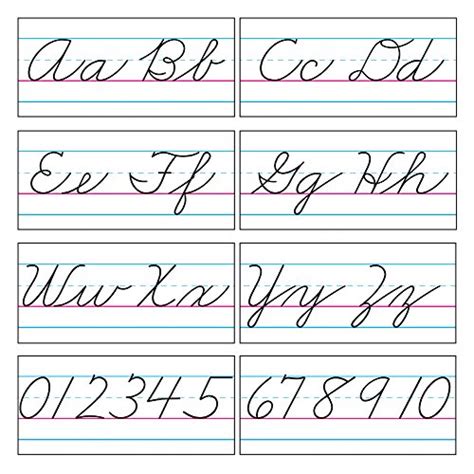 top  cursive alphabet wall strip early childhood education materials
