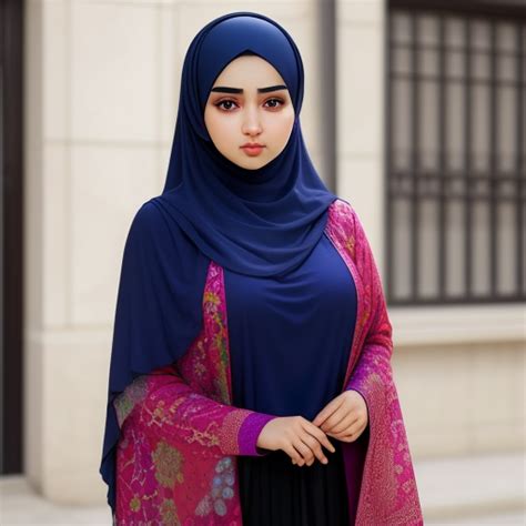 ai art generator from text muslim girl big boobs in hijab img