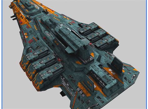 lowpoly starship cruiser v2 3d model game ready max