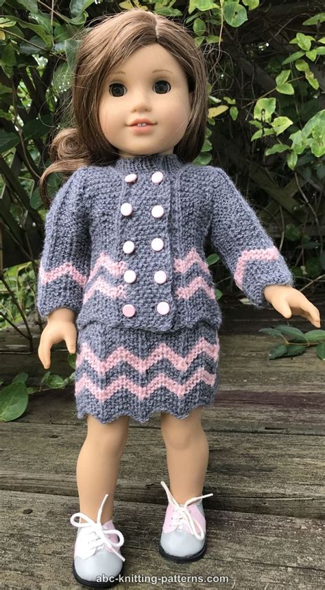 Abc Knitting Patterns American Girl Doll Chevron Skirt