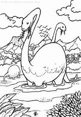 Coloring Dinosaurs Water Pages Dinosaurier Printable sketch template