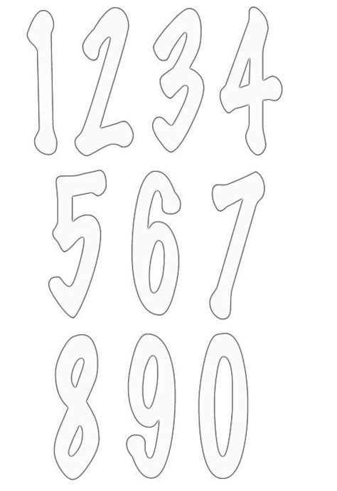 numbers templates  stencils printables templates stencils