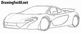Mclaren P1 Draw Drawing Step Themselves Arches Wheels Wheel Body sketch template