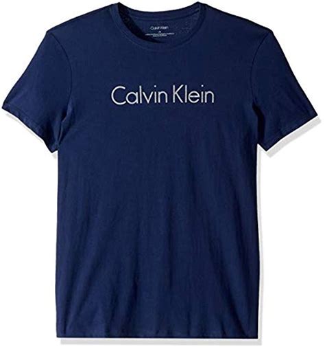 Calvin Klein Short Sleeve Crew Neck T Shirt In Blue For Men Lyst