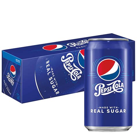 pepsi cola   real sugar soda pop  oz  pack cans